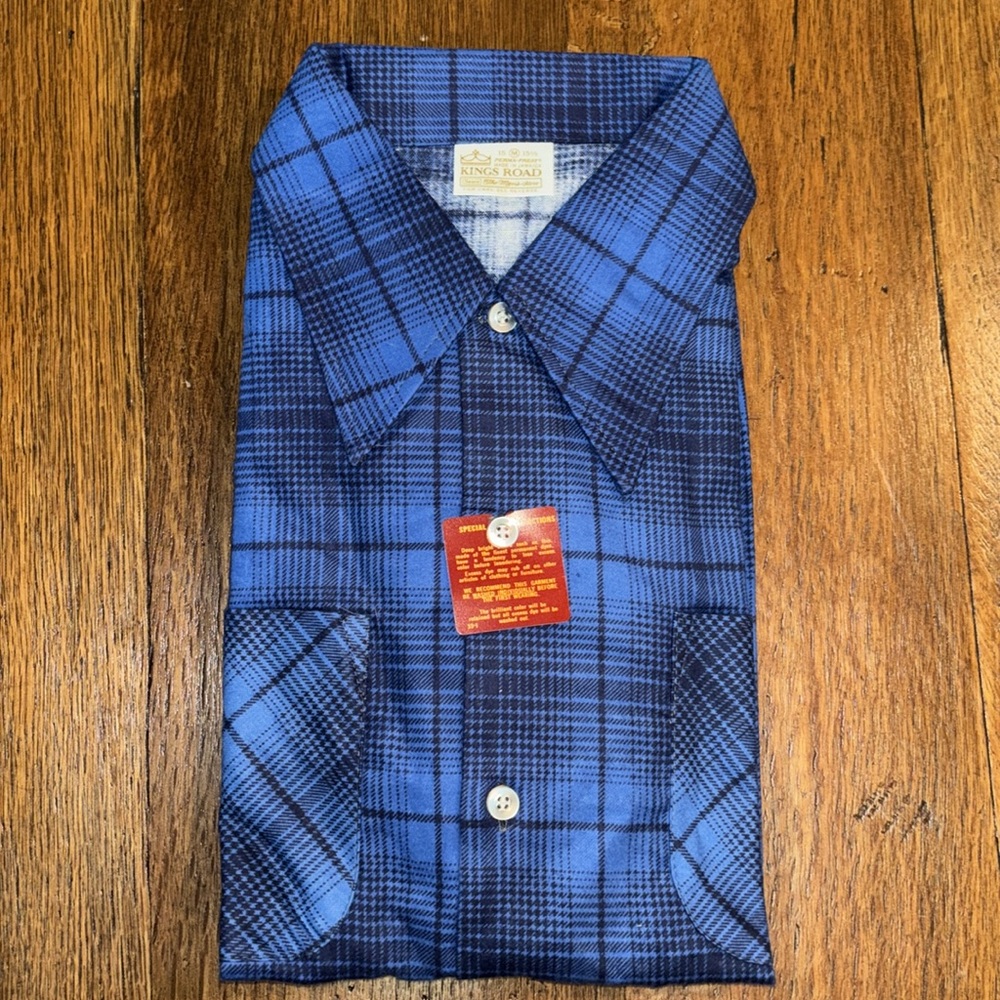 Vintage Kings Road flannel long sleeve shirt 1970s